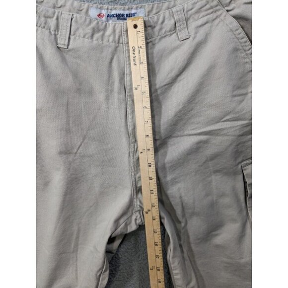 Anchor Blue Brand Cargo Pants 38x30 (Actual 37x28) Retro Y2K Skater Light Beige - Picture 8 of 16